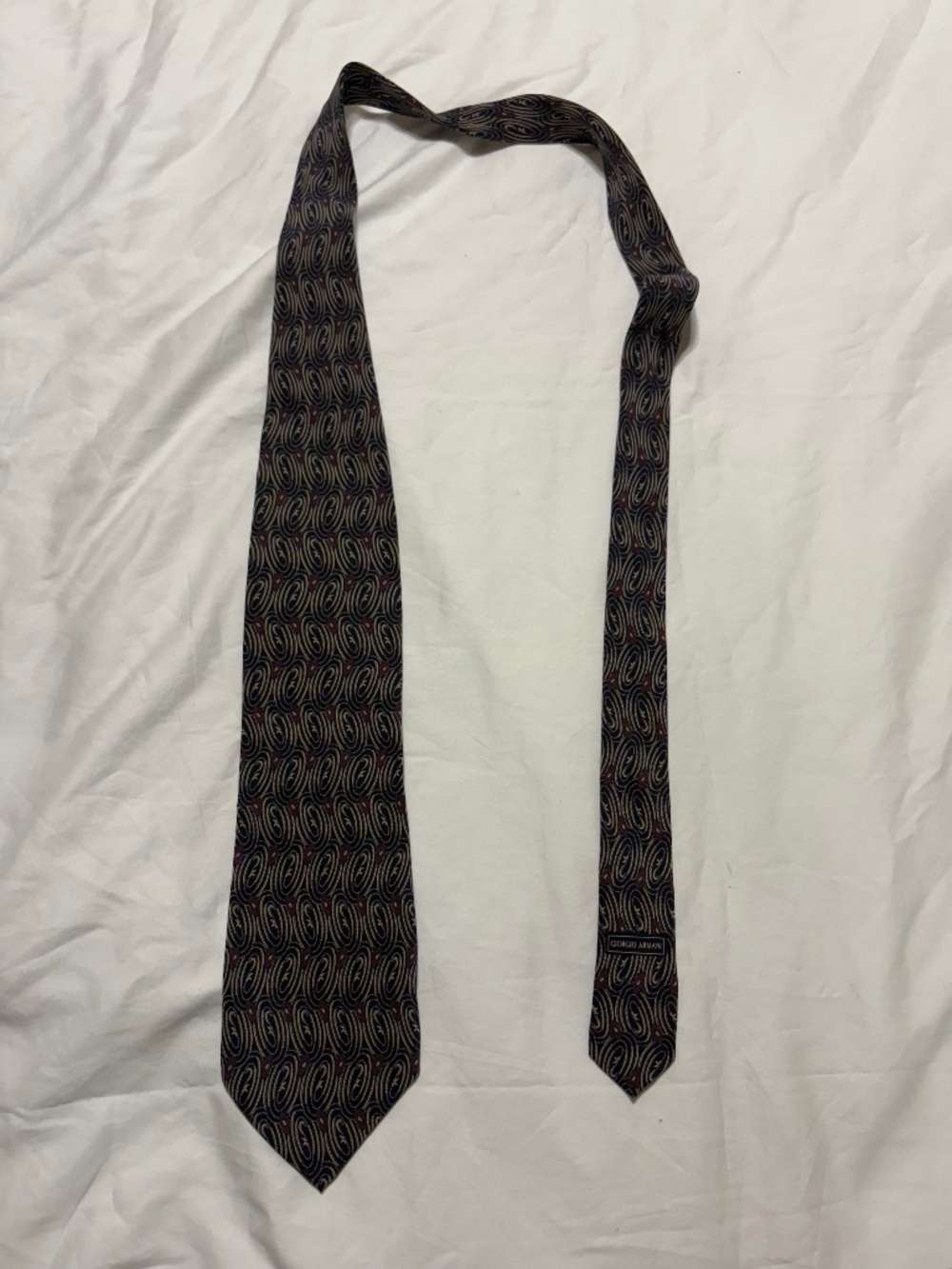 Archival 1989 Giorgio Armani Cravatte 100% Pure Silk Tie - Made in Italy